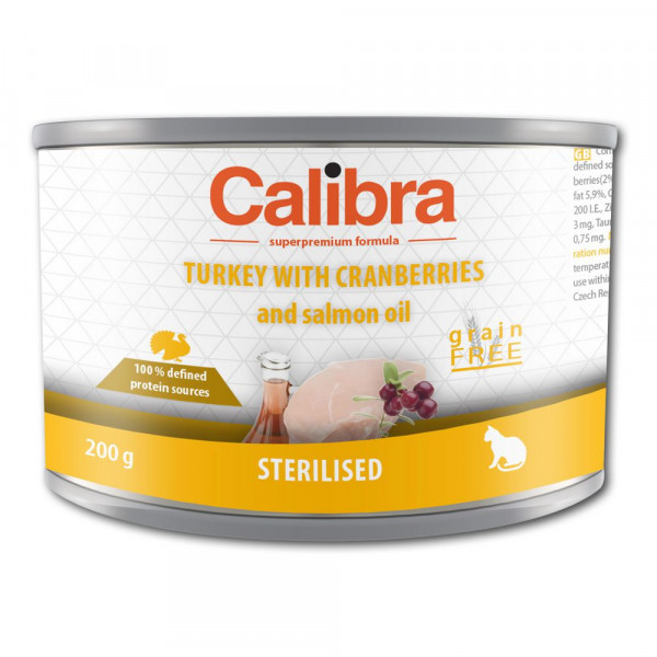 Calibra Cat Adult Sterilised / Truthahn & Preiselbeeren - Nassfutter 200g