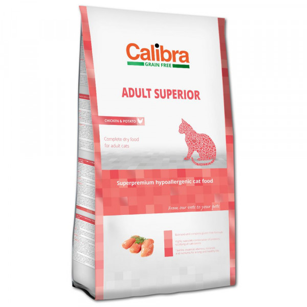 Calibra Cat Adult Superior / Huhn & Kartoffel - Trockenfutter 7 kg