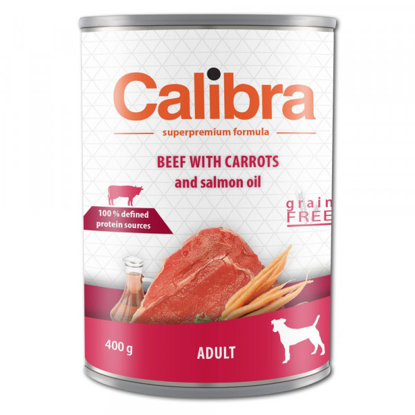 Calibra Dog Adult / Rind und Karotte - Nassfutter 400g